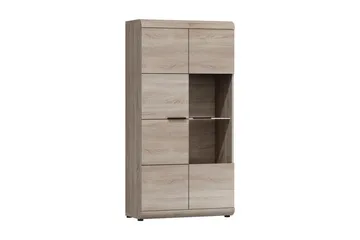 Link Vitrinskåp 80x37x158 cm NO_BRAND Ek - Oppbevaring - Skap - Vitrineskap