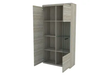 Link Vitrinskåp 80x37x158 cm NO_BRAND Ek - Oppbevaring - Skap - Vitrineskap