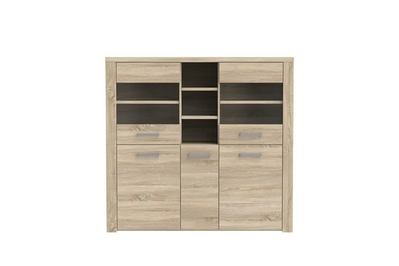 Loannia Vitrineskap 41x146 cm - Brun - Oppbevaring - Skap - Vitrineskap