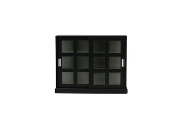 Lock Glasskap 120 cm - Svart/Lys grå - Oppbevaring - Skap - Vitrineskap
