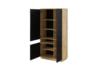 Louetta Vitrineskap 92x181 cm - Flerfarget - Oppbevaring - Skap - Vitrineskap