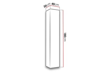 Narbonne Vitrineskap 30x40 cm - Natur/Svart - Oppbevaring - Skap - Vitrineskap