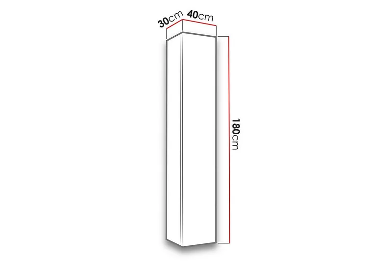 Narbonne Vitrineskap 30x40 cm - Natur/Svart - Oppbevaring - Skap - Vitrineskap