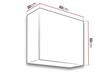 Narbonne Vitrineskap 30x50 cm - Natur/Svart - Oppbevaring - Skap - Vitrineskap