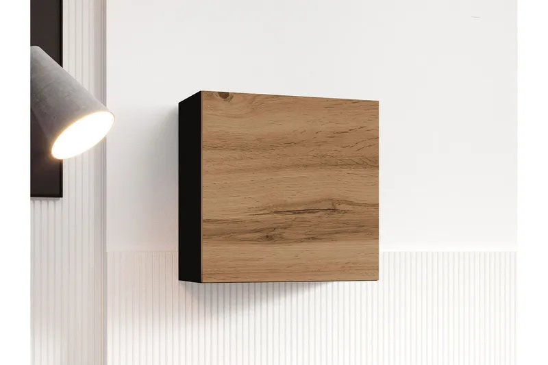 Narbonne Vitrineskap 30x50 cm - Natur/Svart - Oppbevaring - Skap - Vitrineskap