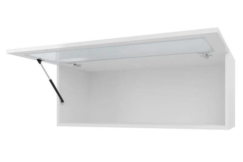 Narbonne Vitrineskap 32x35 cm Hvit LED - Natur/Svart - Oppbevaring - Skap - Vitrineskap