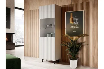 Pafos Vitrineskap Nei Hvit|Svart - Oppbevaring - Skap - Vitrineskap