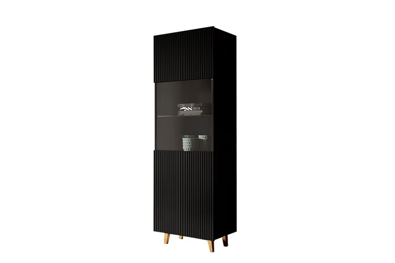 Pafos Vitrineskap Nei Svart|Gull