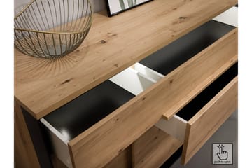 Quant Vitrineskap 41x76 cm - Eik/Svart - Oppbevaring - Skap - Vitrineskap