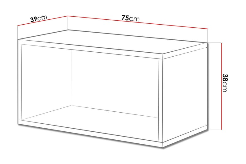 Roco Vitrineskap 37,5x39x75 cm - Grå - Oppbevaring - Skap - Vitrineskap