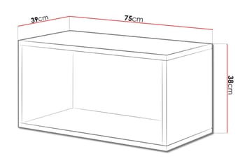 Roco Vitrineskap 37,5x39x75 cm - Svart - Oppbevaring - Skap - Vitrineskap