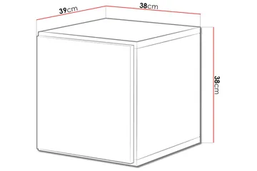 Roco Vitrinskåp 37,5x39x37,5 cm Vit - Oppbevaring - Skap - Vitrineskap