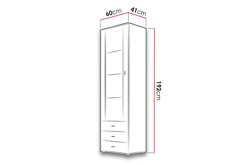 Soho Skåp 41x60 cm Black - Oppbevaring - Skap - Vitrineskap