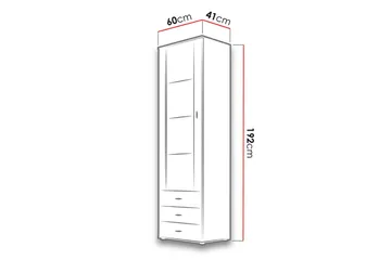 Soho Skåp 41x60 cm Black - Oppbevaring - Skap - Vitrineskap