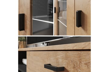 Soho Vitrineskap 60x41x192 cm - Svart - Oppbevaring - Skap - Vitrineskap