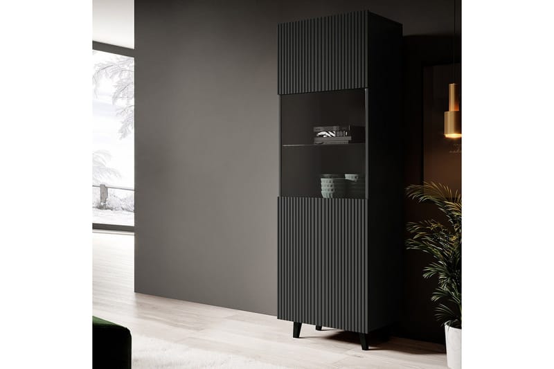 Strontian Vitrinskåp 183 cm Scandinavian Choice Anthracite/Black - Antrasitt/Svart - Oppbevaring - Skap - Vitrineskap
