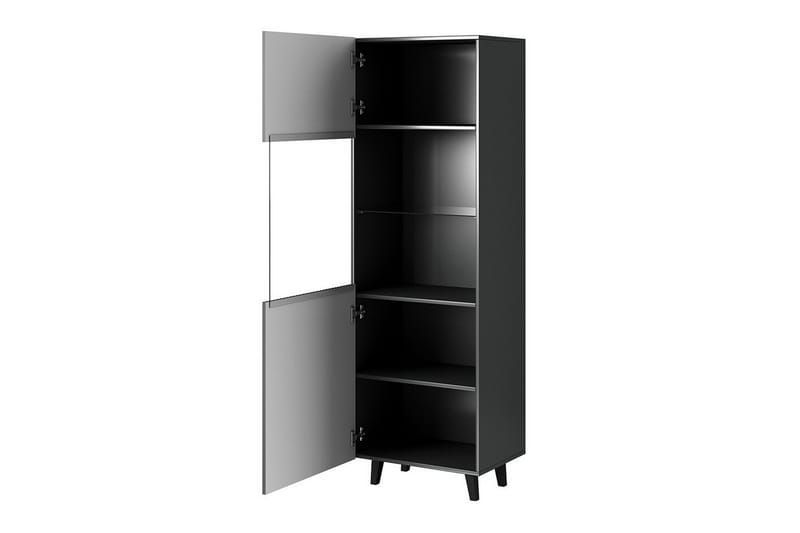Strontian Vitrinskåp 183 cm Scandinavian Choice Anthracite/Black - Antrasitt/Svart - Oppbevaring - Skap - Vitrineskap