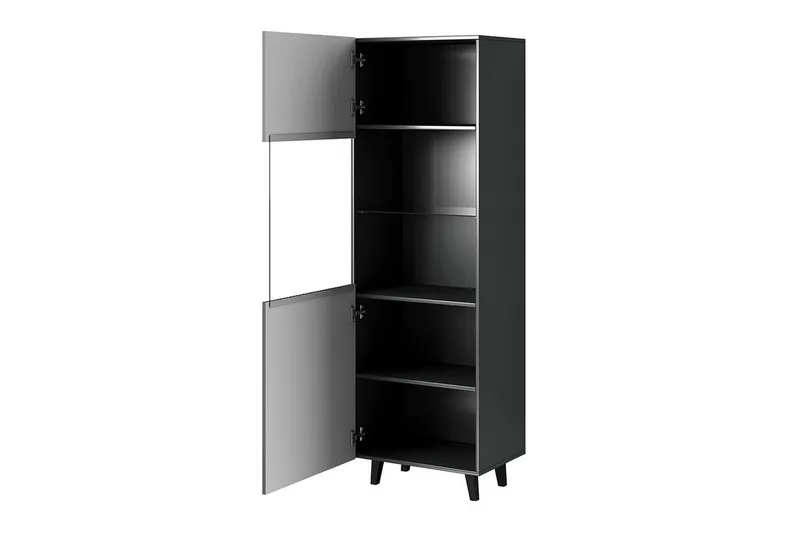 Strontian Vitrinskåp 183 cm Scandinavian Choice Anthracite/Black - Oppbevaring - Skap - Vitrineskap