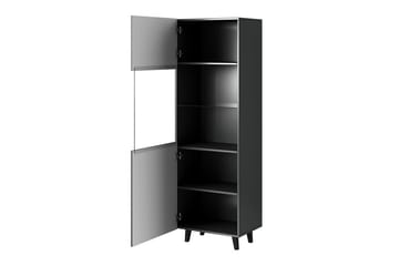 Strontian Vitrinskåp 183 cm Scandinavian Choice Anthracite/Black - Oppbevaring - Skap - Vitrineskap