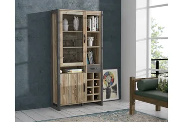 Strumica Vitrineskap 43x105 cm - Brun/Grå - Oppbevaring - Skap - Vitrineskap