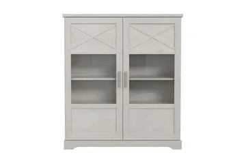 Svetis Vitrineskap 42x133 cm - Hvit - Oppbevaring - Skap - Vitrineskap