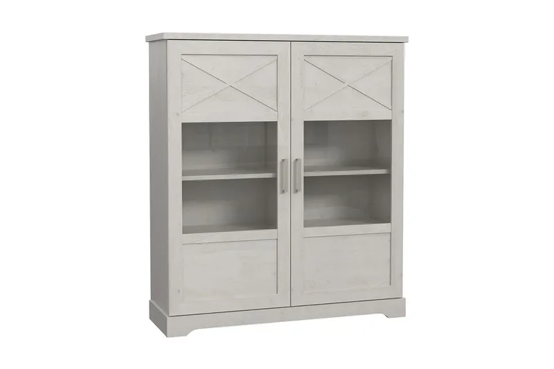 Svetis Vitrineskap 42x133 cm - Hvit - Oppbevaring - Skap - Vitrineskap