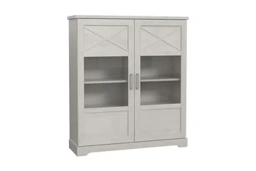 Svetis Vitrineskap 42x133 cm - Hvit - Oppbevaring - Skap - Vitrineskap