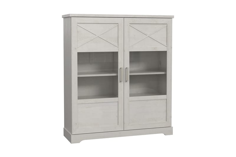 Svetis Vitrineskap 42x133 cm - Hvit - Oppbevaring - Skap - Vitrineskap