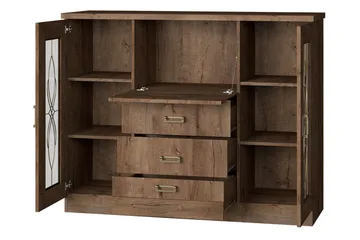 Tadeusz Vitrineskap 140x44x110 cm - Oppbevaring - Skap - Vitrineskap