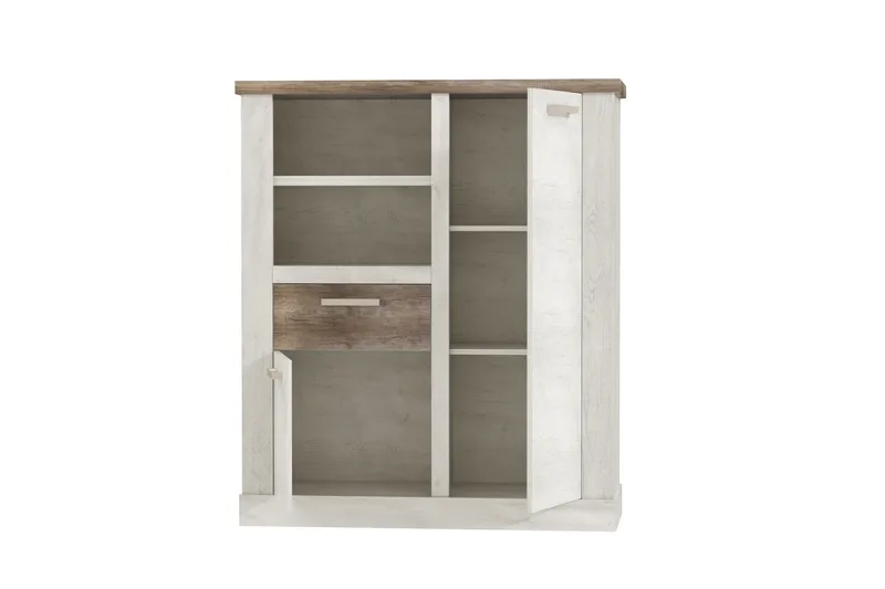 Talebi Skjenk 41x110 cm - Brun / Hvit - Oppbevaring - Skap - Vitrineskap