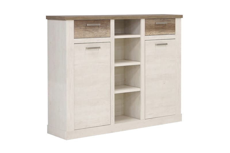 Talebi Skjenk 41x160 cm - Brun / Hvit - Oppbevaring - Skap - Vitrineskap