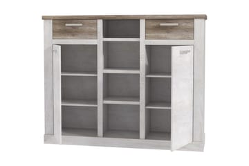 Talebi Skjenk 41x160 cm - Brun / Hvit - Oppbevaring - Skap - Vitrineskap