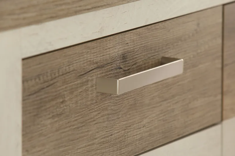 Talebi Skjenk 41x172 cm - Brun / Hvit - Oppbevaring - Skap - Vitrineskap