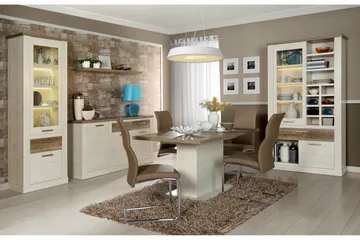 Talebi Skjenk 41x172 cm - Brun / Hvit - Oppbevaring - Oppbevaringsmøbler - Sideboard & skjenk