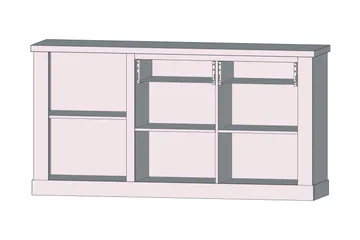 Talebi Skjenk 41x172 cm - Brun / Hvit - Oppbevaring - Oppbevaringsmøbler - Sideboard & skjenk