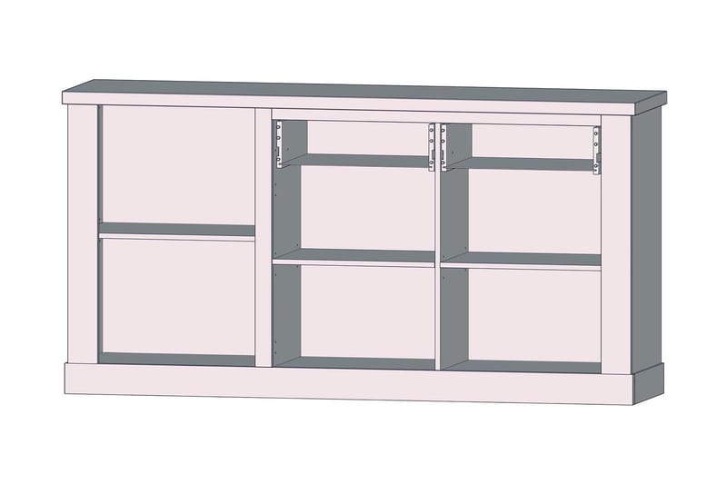 Talebi Skjenk 41x172 cm - Brun / Hvit - Oppbevaring - Oppbevaringsmøbler - Sideboard & skjenk