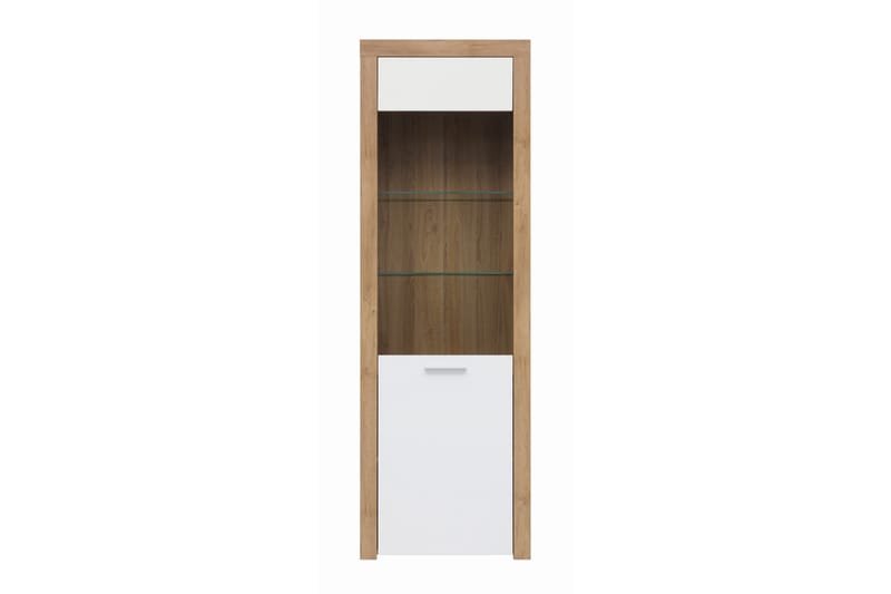 Tarka Vitrineskap - Tre/natur|Hvit - Oppbevaring - Skap - Vitrineskap