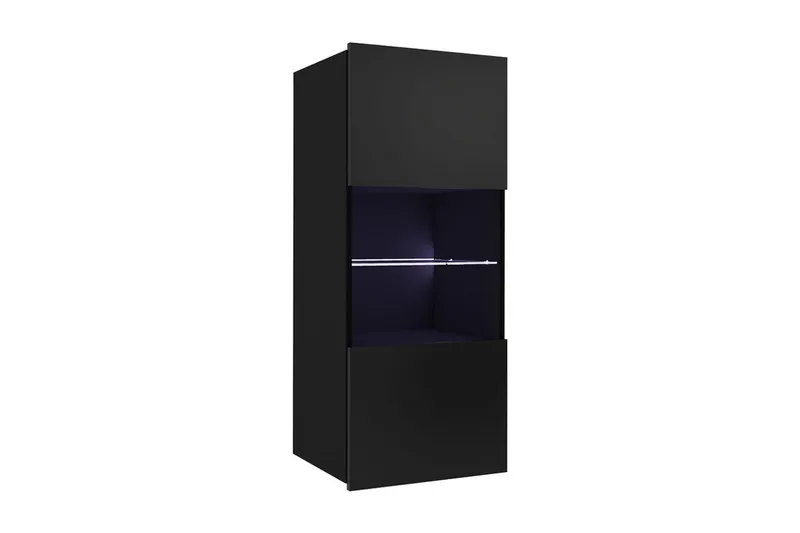 Tessan Vitrineskap 45 cm Vegghengt, Svart