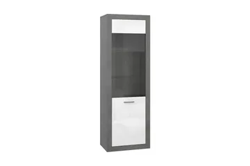 Tolovgrad Vitrineskap 41x63 cm - Grå/Hvit - Oppbevaring - Skap - Vitrineskap