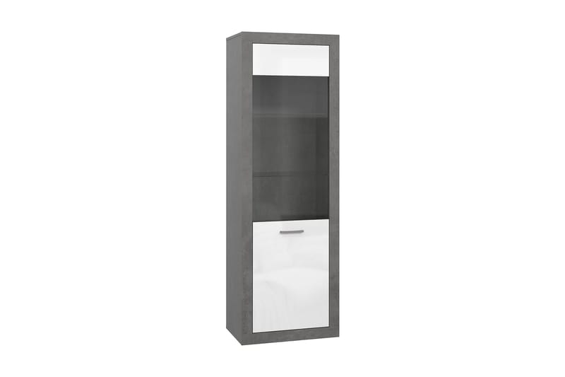 Tolovgrad Vitrineskap 41x63 cm - Grå/Hvit - Oppbevaring - Skap - Vitrineskap