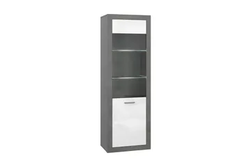 Tolovgrad Vitrineskap 41x63 cm - Grå/Hvit - Oppbevaring - Skap - Vitrineskap