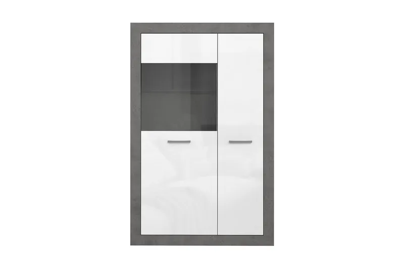 Tolovgrad Vitrineskap 41x93 cm - Grå/Hvit - Oppbevaring - Skap - Vitrineskap
