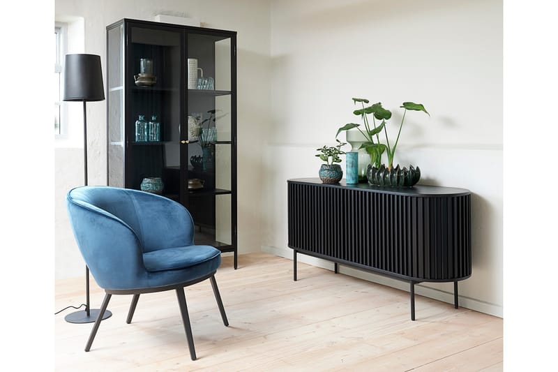 Umbri Vitrineskap 90 cm - Svart - Oppbevaring - Skap - Vitrineskap