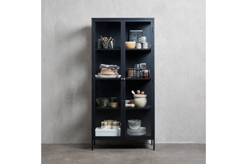 Umbri Vitrineskap 90 cm - Svart - Oppbevaring - Skap - Vitrineskap