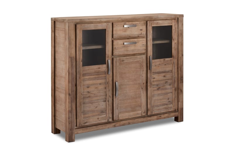 Vitrineskap Arktis 160 cm 2 Glassdører - Vitrineskap