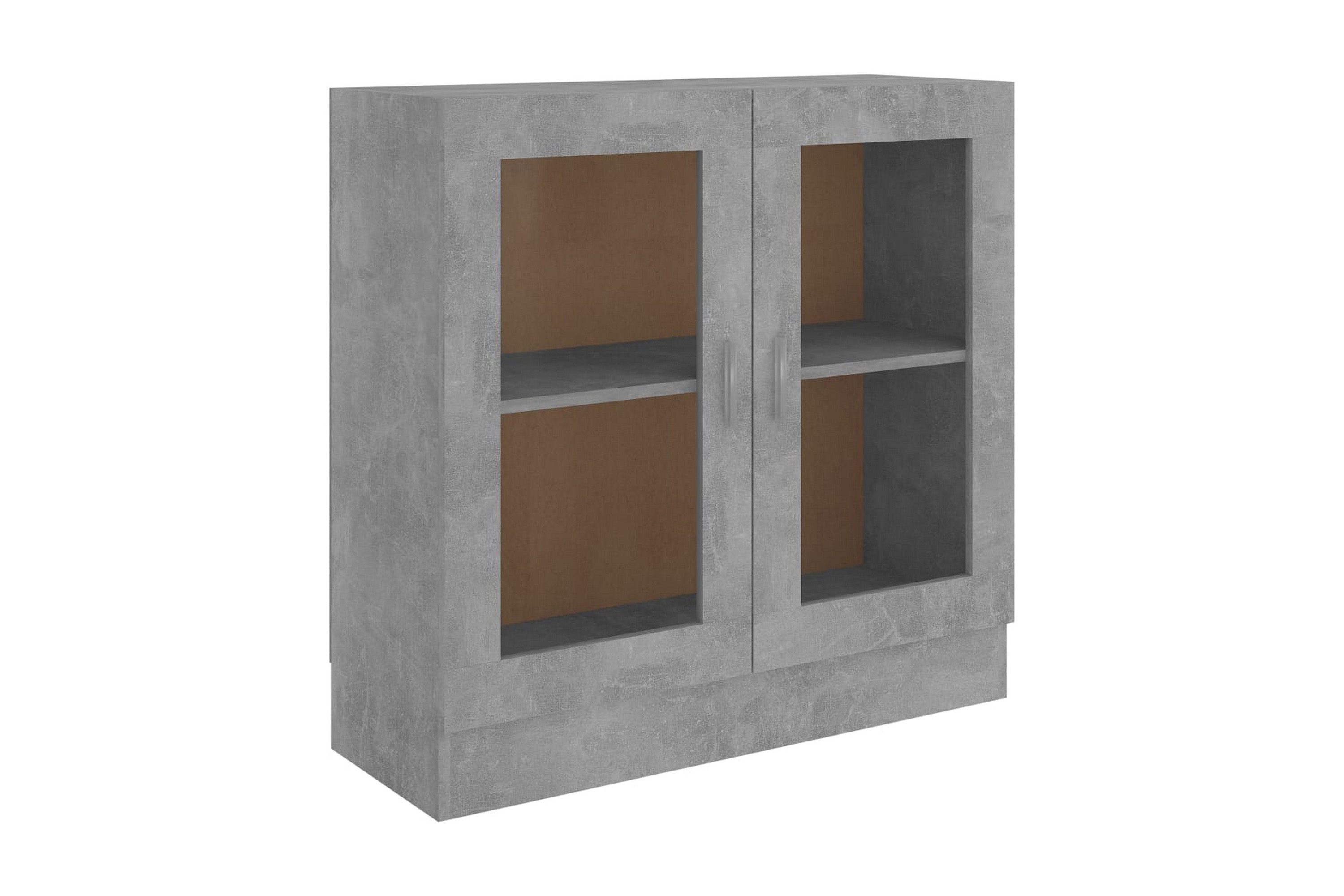 Be Basic Vitrineskap betonggrå 82,5x30,5x80 cm sponplate - Grå