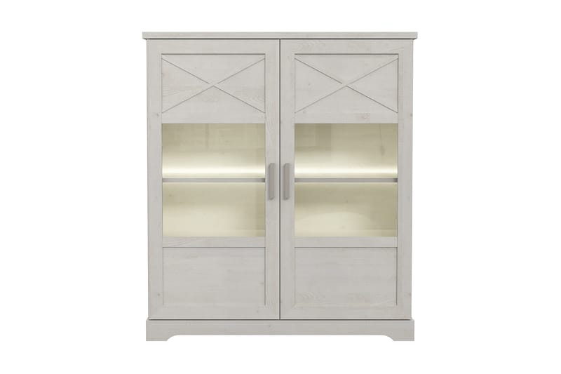 Vitrineskap Feres 42x133 cm - Hvit - Oppbevaring - Skap - Vitrineskap