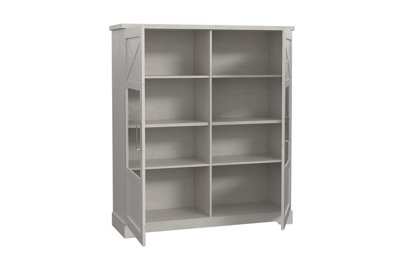 Vitrineskap Feres 42x133 cm - Hvit - Oppbevaring - Skap - Vitrineskap