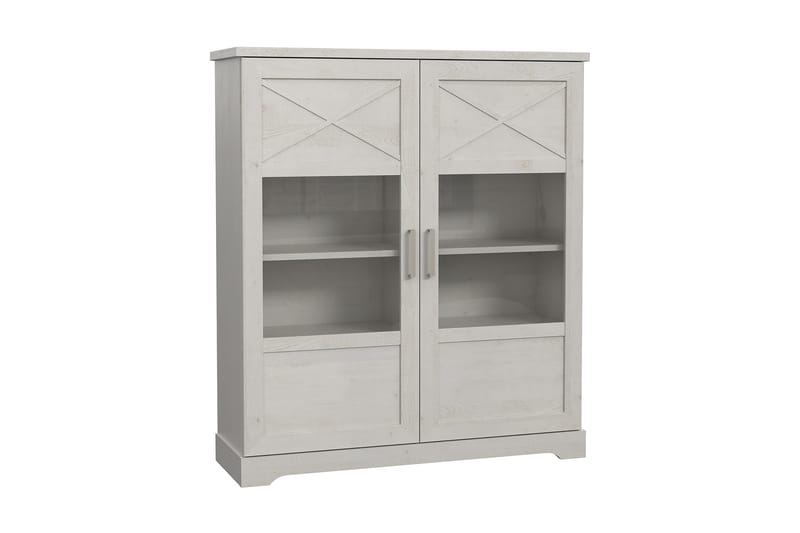 Vitrineskap Feres 42x133 cm - Hvit - Oppbevaring - Skap - Vitrineskap