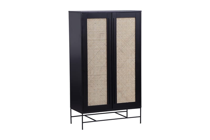 Vitrineskap Shanell 80 cm - Svart/Beige - Vitrineskap